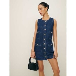 Reformation Tropez Denim Mini Dress Sz 2